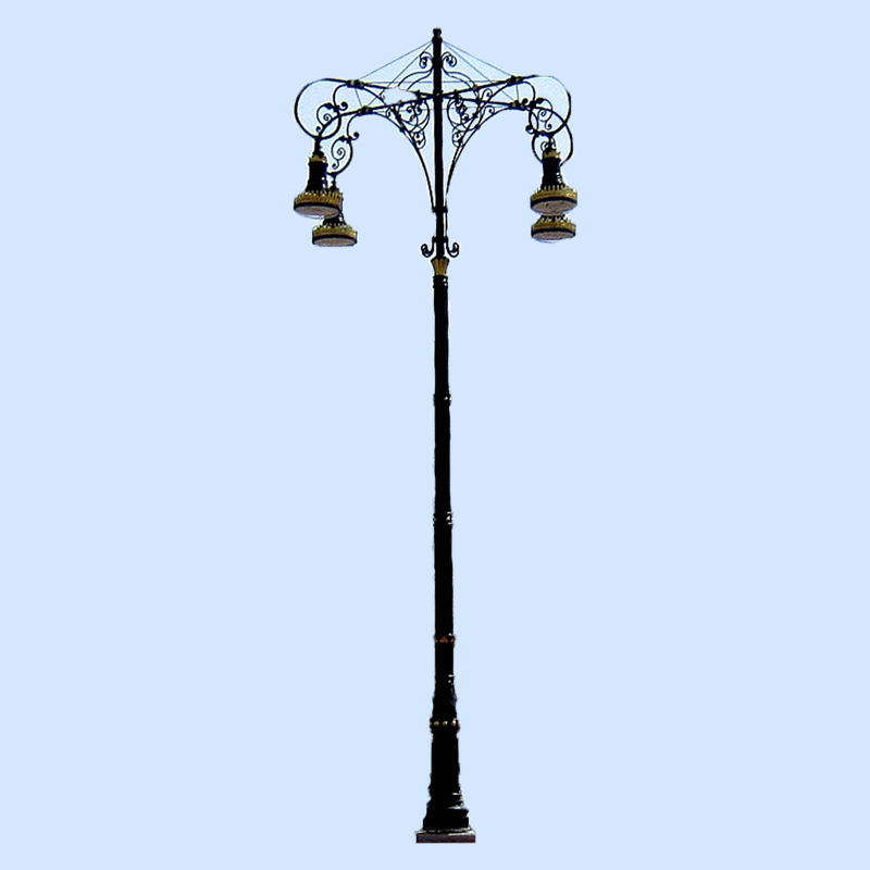 Cast Aluminum light pole HS-L029,Cast Aluminum light pole
